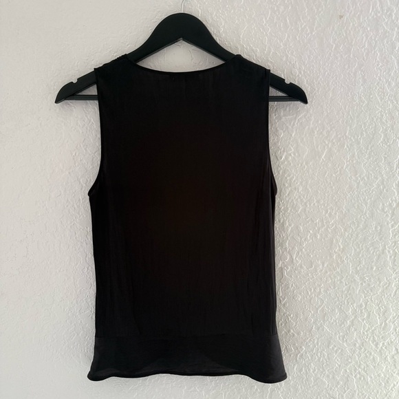 Ramy Brook New York Black Plunging Neck Line Tank - Picture 3 of 3